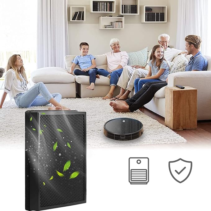 H126 Replacement HEPA Filter, Compatible with Levoit LV-H126, Includes 2 HEPA Filters and 8 Activated Carbon Pre-Filters Set, LV-H126-RF
