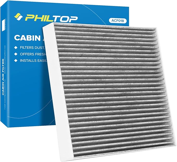 PHILTOP Cabin Air Filter w/Activated Carbon, Compatible with CF11809 Chevrolet Silverado 1500, Silverado 2500 HD, Tahoe, Suburban, Silverado 1500 LD, Silverado 3500 HD, Suburban 3500 HD