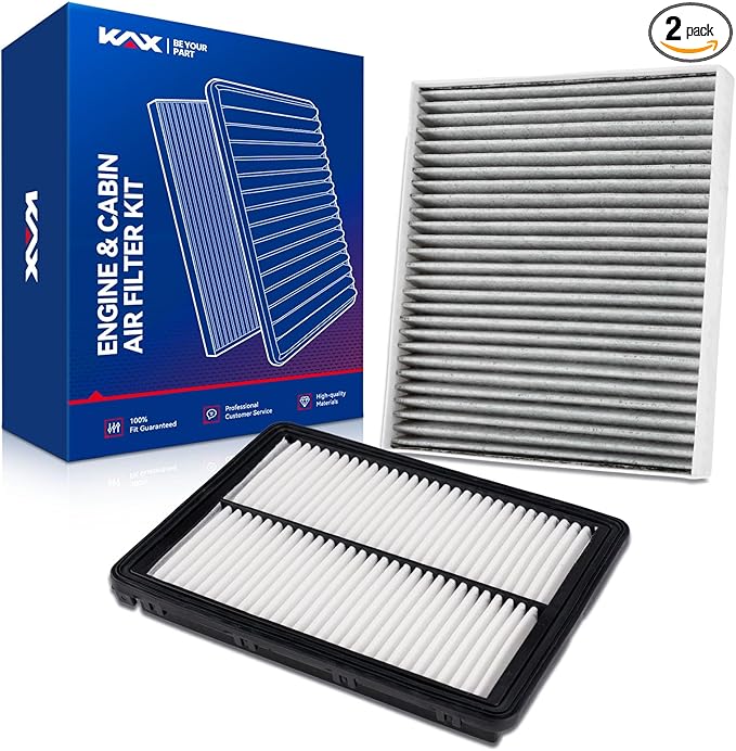KAX Engine & Cabin Air Filter Kit, Replacement for Hyundai Sonata 2015-2019 2.4L, Replace# CA11942 CF12151