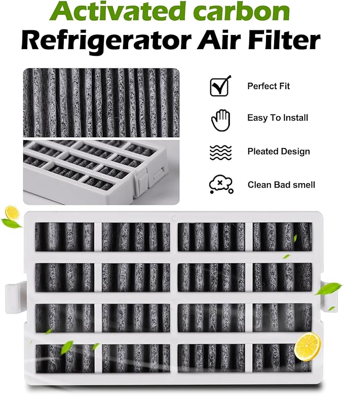 Refrigerator Air Filter Replacement for Whirlpool W10311524, Kitchenaid Refrigerator Air Filters and Jenn-Air FreshFlow AirFilter Replace, Effective Filtration with Pre-Filter