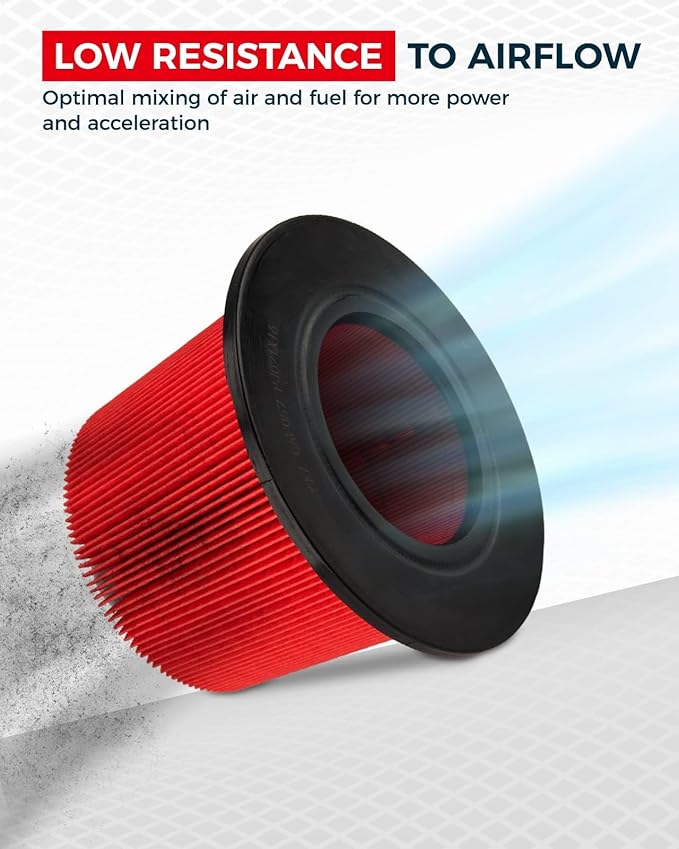 KAX Premium Engine Air Filter, CA8039 Replacement for F-150, F-250, F-350 Super Duty, Excursion, Expedition, Navigator, Mustang, 200% Longer Life