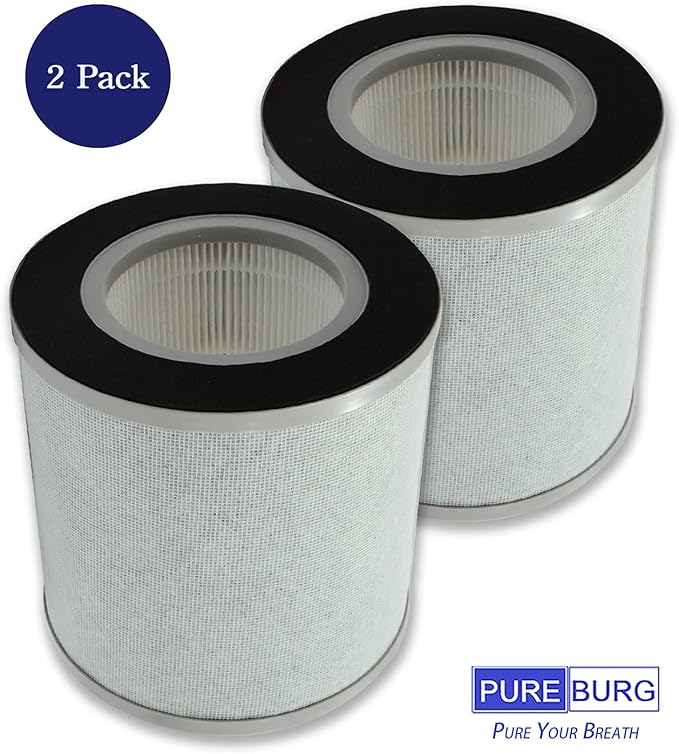 PUREBURG HAP260 Replacement True HEPA Filters Compatible with PURITIX HAP260 Air Purifier (small),H13 4-Stage Filtration Activated Carbon,2-Pack