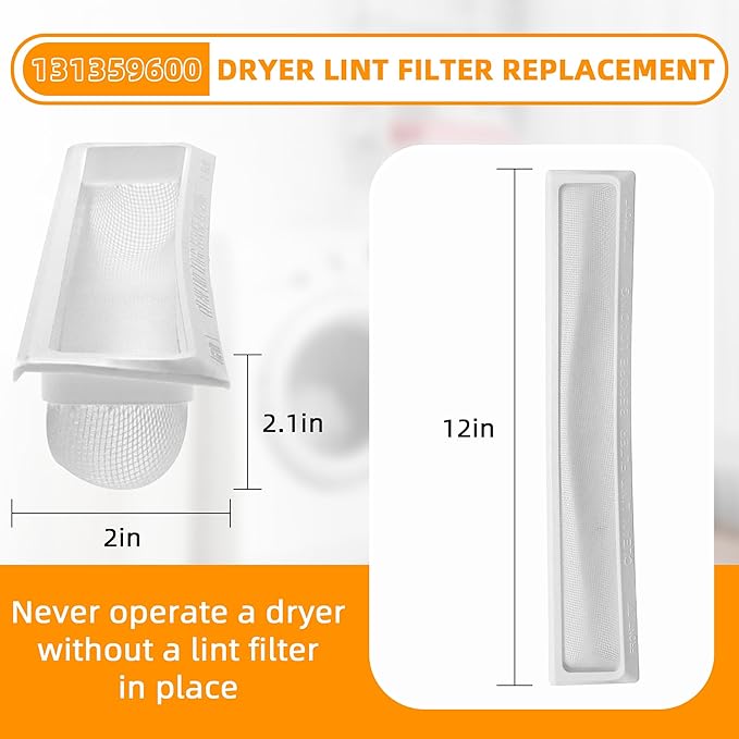 AMI PARTS 131359600 Dryer Lint Filter Case Screen Replacement Parts Fit for frigi-daire, ken-more - Repalce 5304516871, 131152700, 131359601, 131359602, 131359603, 5304516872, etc