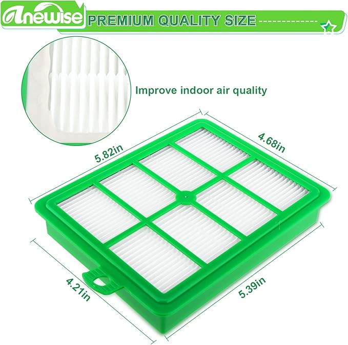 Hepa Filter for Electrolux Harmony Oxygen EL4335A H12 EL6985 EL012B EL012W EL6988 EL5010 HF12 HF1 Upright/Canister Vacuum Filters (2 PCS)