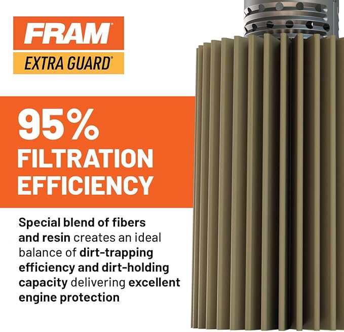 FRAM EG+ PH4967P, 10K Mile Change Automotive Replacement Interval Spin-On Engine Oil Filter for Select Vehicle Models