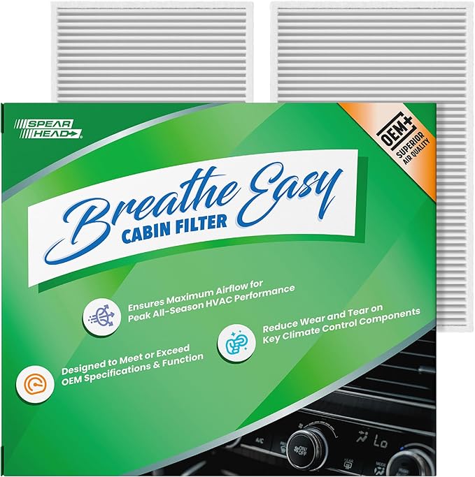 Spearhead OEM+ Particulate Breathe Easy Cabin Filter | Fits Select 1999-2002 Cadillac/Chevrolet/GMC Like OEM | Provides Max Airflow & Enhanced Performance (BE-791AP)