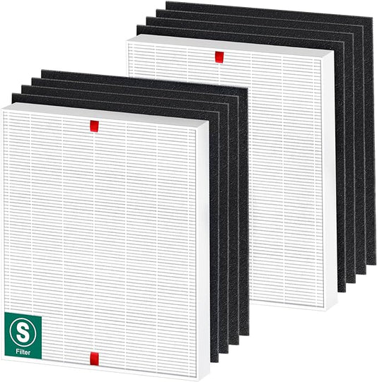 Winix C545 HEPA Replacement Filter - S for Winix C545 Air Purifier by Blutoget - Replaces Winix S Filter 1712-0096-00,2522-0058-00,2 H13 True HEPA & 8 Activated Carbon Filters