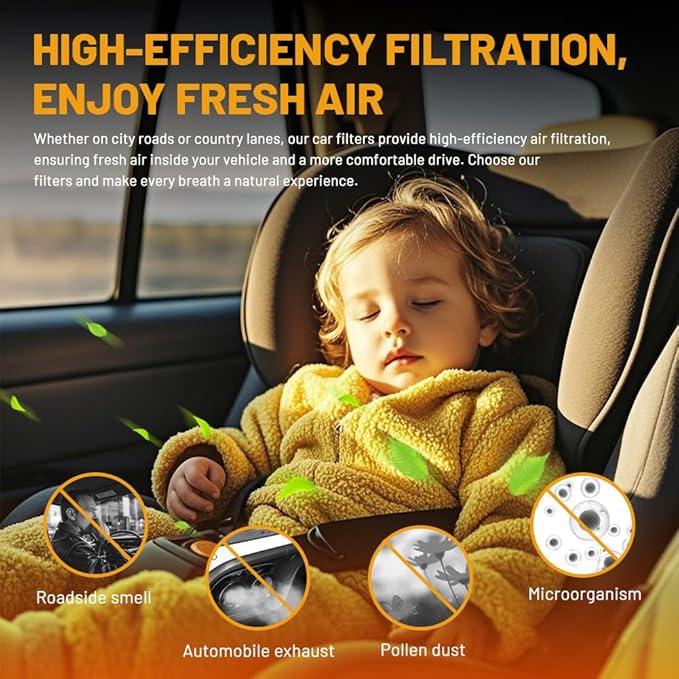 Premium Engine Air Filter for My Car, Automotive Replacement Air Auto Filters for Hyundai Azera/Sonata/Santa Fe, for Kia Cadenza/Optima/Sorento (3 pce)