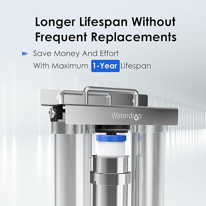 Waterdrop U2 Under Sink Ultra Filtration Water Filter, Replacement for TST-UF Ultra-Filtration Under Sink Water Filter System, 1 Pack