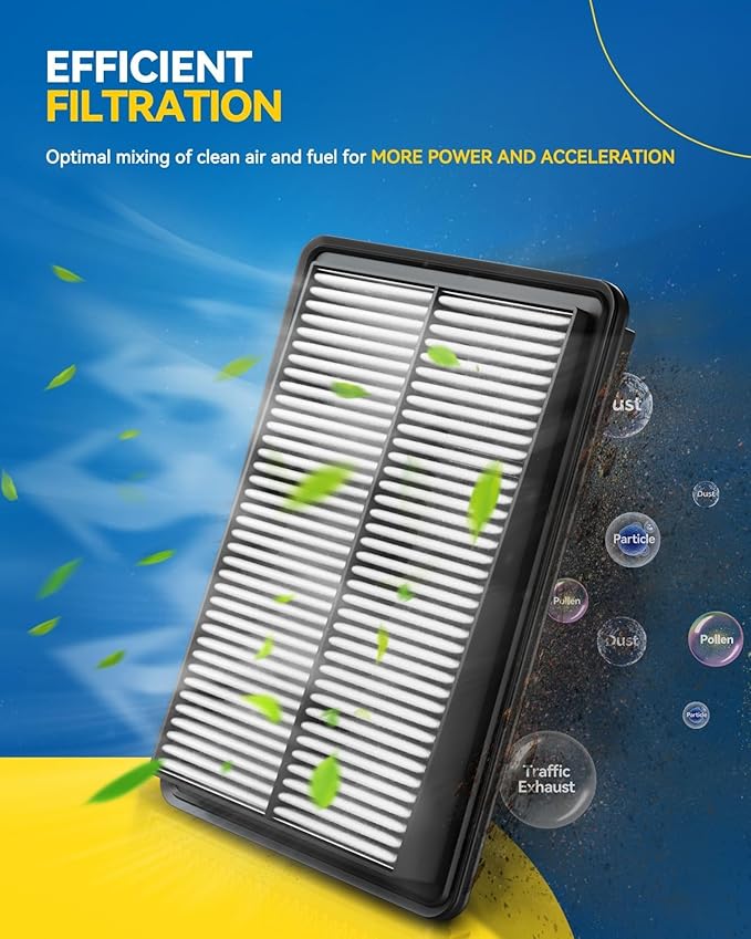PHILTOP Engine Air Filter, Compatible with CA7351 Toyota Camry 1992-2001, Avalon 1995-2004, Sienna 1998-2003, Solara 1999-2003, Celica 1994-1999, Lexus RX300 1999-2003, ES300 1992-2001