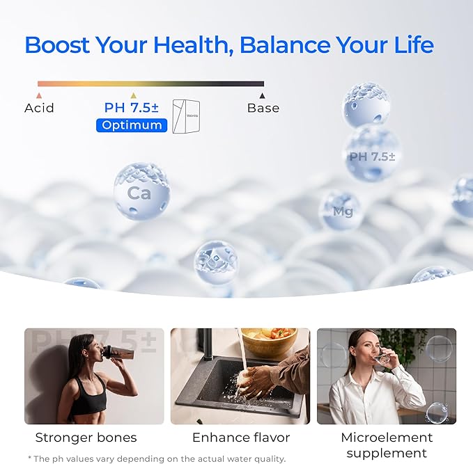 Waterdrop X16 Tankless Reverse Osmosis System, Alkaline Mineral, NSF/ANSI 42&58&372 Certified, 1600 GPD RO System, 11-Stage Filtration, UnderSink, 3:1 Pure to Drain, Smart Black Faucet, BPA Free