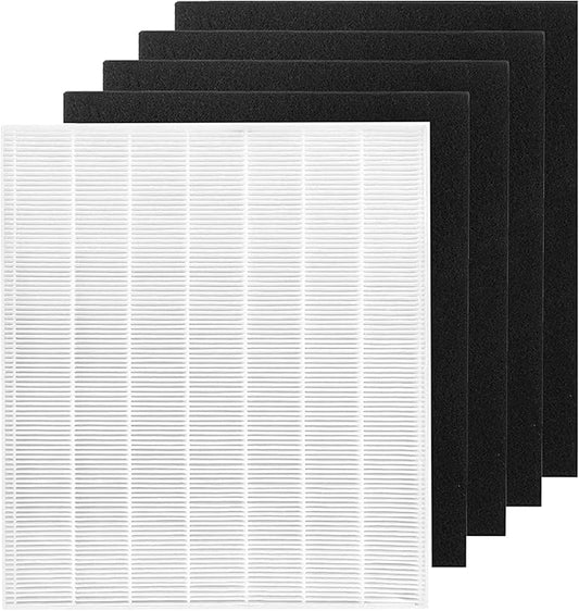 Goodsby 2 Pack Replacement H13 True HEPA Filters Pack for Coway Air Purifier AP1512HH AP-1512HH-FP AP-1518R AP-1519P and Airmega 200M, 2x True HEPA Filters and 8x Activated Carbon Pre Filters (1)