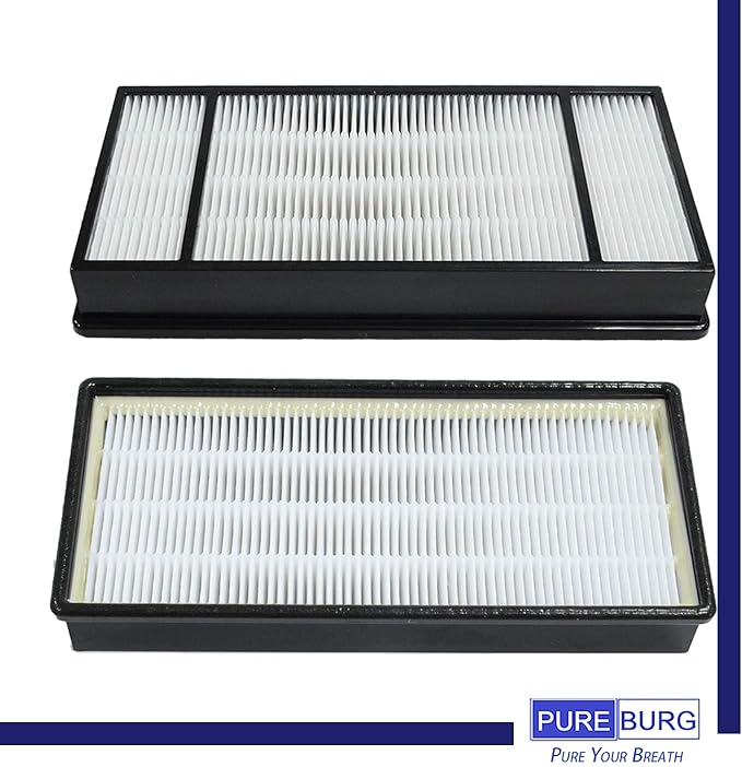 PUREBURG HRF-H1 HRF-H2 Replacement H Filter Compatible with Honeywell HPA050 HPA150 HPA060 HPA160 HHT055 & HHT155 Air Purifiers,2-Pack H13 True HEPA Air Clean