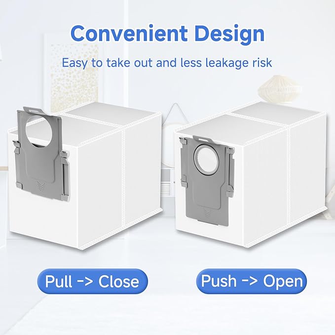 24 Packs Q Revo Dust Bags for Roborock QV 35A/Qrevo S5V/Saros 10/10R/Qrevo/Q RevoS/Qrevo Pro/Plus/MaxV/Master/Curv S5X/Edge S5A/S8 MaxV/S8 Max Ultra Robot Vacuum Cleaner, 3.5L Large Capacity