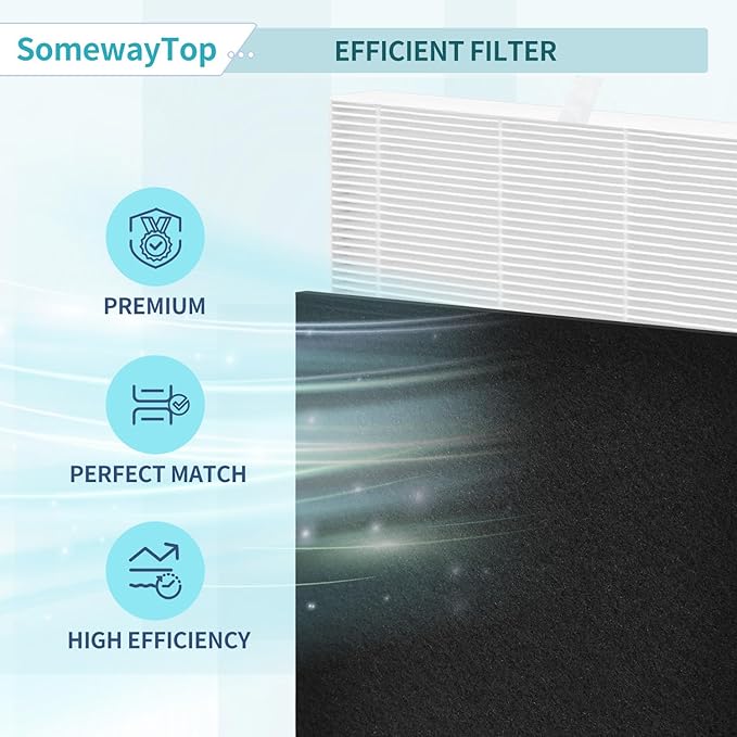 AP-1216L Filter Replacement Pack Compatible with Coway Airmega AP-1216 Air Purifier Filters, Compares to Part # ‎AP-1216-FP, Include 2 Efficient Filter and 4 Carbon Pre-Filter