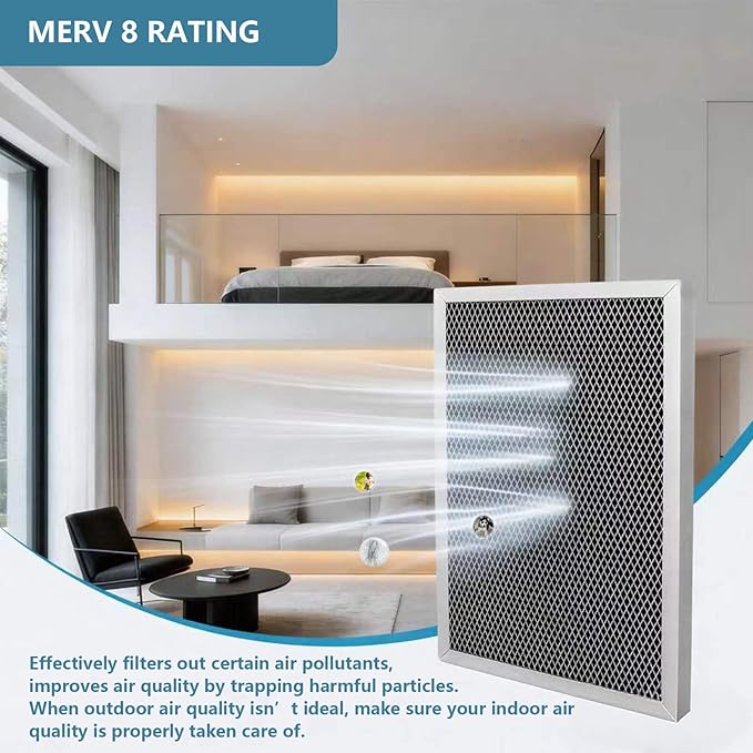 5695 Washable MERV 8 Dehumidifier Filter Compatible with AprilAire Whole-House Dehumidifier Models 1820 1820Z E070 E070KZ E070KZM E070N E070T E070Z 8x12x1 inch Replacement Filter 2 Pack