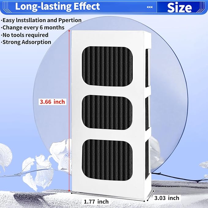 8 Pack Paultra2 Refrigerator Air Filter Replacement For Frigidaire PAULTRA2 Pure Air Ultra II refrigerator air filter,Electrolux Part 242047805, 5303918847, EAP12364179