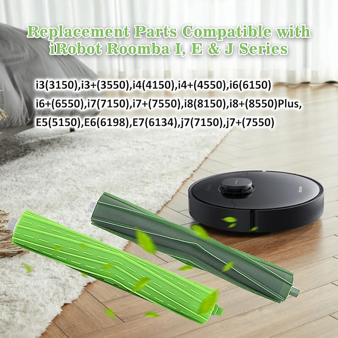 2 Set Replacement Parts Roller Brushes Compatible for iRobot Roomba i, j&e Series i3(3150) i3+ j6 j6+(6550) j7(7150) j7+ j8 i2 i4 i6 i6+ i7 i7+ i8 i8+Plus E5 E6 E7 Vacuum Cleaner Accessories