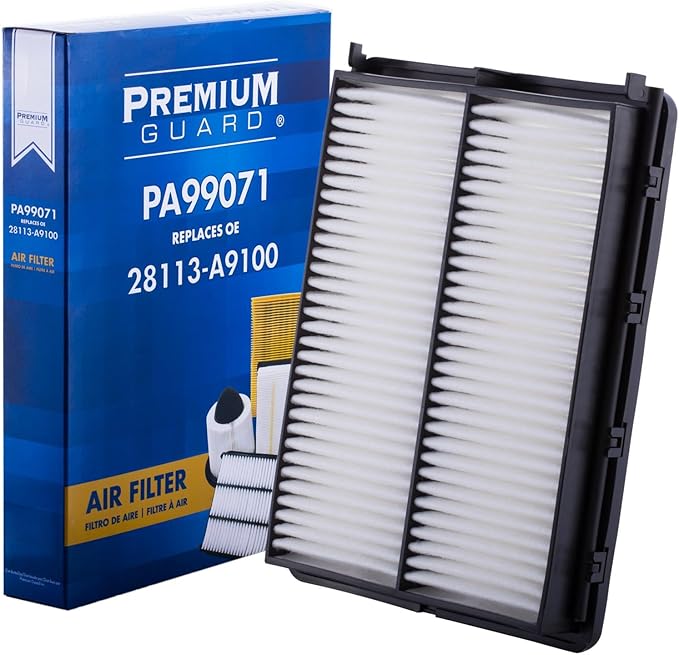 PG Engine Air Filter PA99071 | Fits 2020-2025 Kia Telluride, 2020-2025 Hyundai Palisade, 2016-2020 Kia Sorento, 2019-2020 Hyundai Santa Fe, 2017-2018 Santa Fe Sport, 2015-2021 Kia Sedona