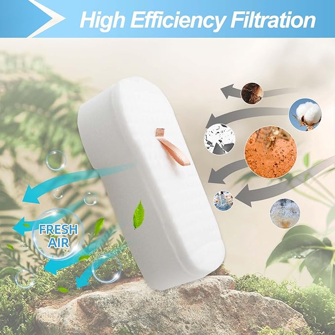 4pack Replacement Filter Compatible with Shark Corded Stick Vacuum HZ2000 HZ2002, HZ251,HZ602, Part # XPMFHZ2000 & XFFKHZ2000