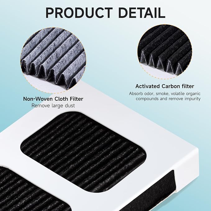 3 Pack Refrigerator Air Filter for Frigidaire Pureair Ultra 2, Compatible with Electrolux 242047805, 5303918847, EAP12364179, Reduce Odors with Activated Carbon Filter