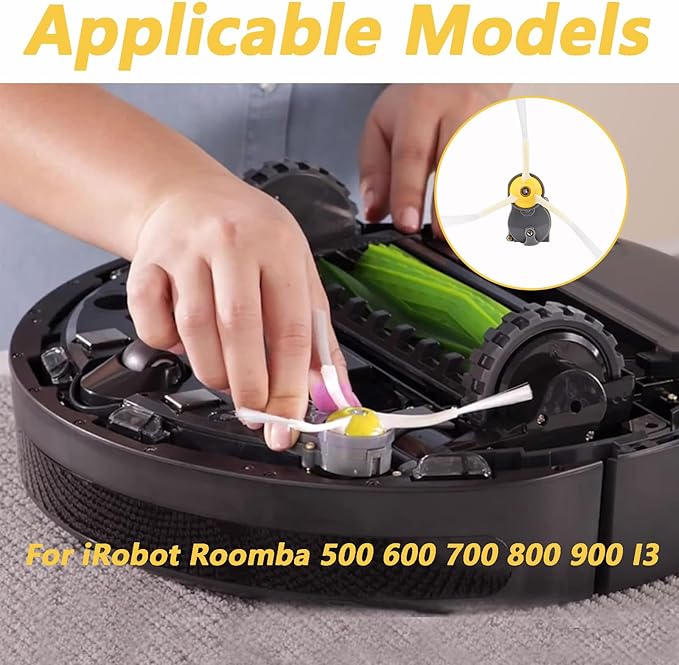 Side Brush Motor with Side Brush for iRobot Roomba 500 600 700 800 900 655 560 Replacement Parts, 1 Side Brush Motor, 1 Side Brush, 1 Screwdriver
