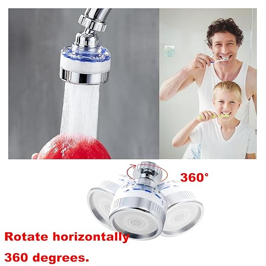 360 Degree Rotating Faucet Filter, Sink Water Faucet Filter Water Purifier Faucet Filter Purifier for Kitchen and Bathroom,Removes Heavy Metals and Hard Water