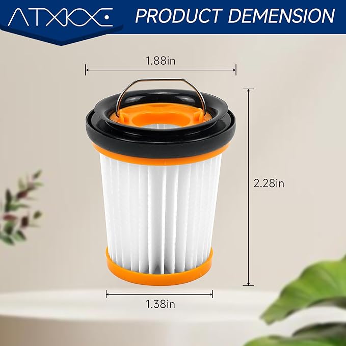 ATXKXE WV201 Filter Fit for Shark Wandvac ION W1 S87 Cordless Handheld Vacuum WV200, WV201, WV205, WV220, Compare to Part # XHFWV200, 8 Pack Filters and 1 Clean Brush