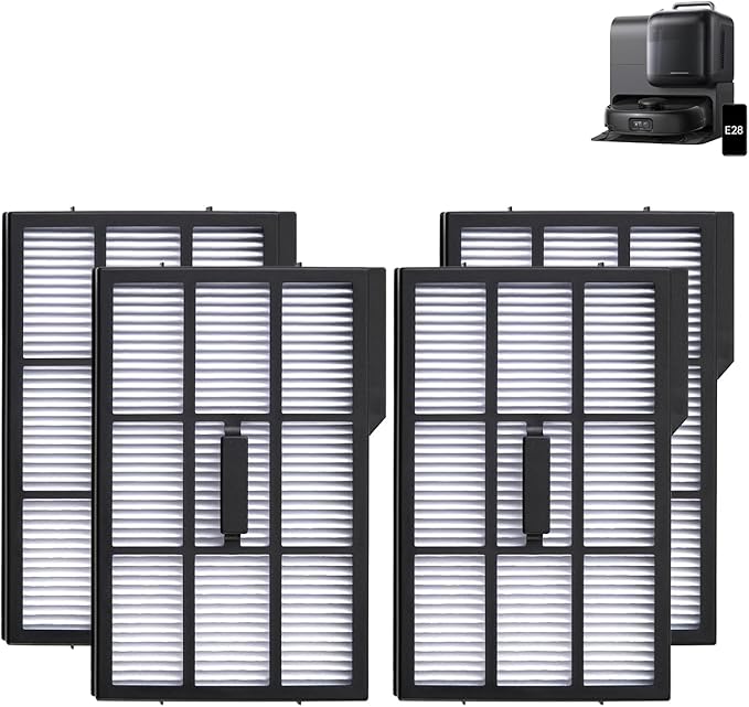 Replacement Filters For Eufy Omni E28/ Omni E25 Robot Vacuum Cleaner - Filters Accessories Kit Filters Accessories Kit - High-Efficiency Filters Replacement Parts