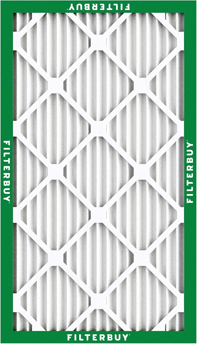 Filterbuy 10x18x1 Air Filter MERV 8 Essential Dust & Allergy Defense (3-Pack), Electrostatic Pleated HVAC AC Furnace Filters Replacement (Actual Size: 9.50 x 17.50 x 0.75)