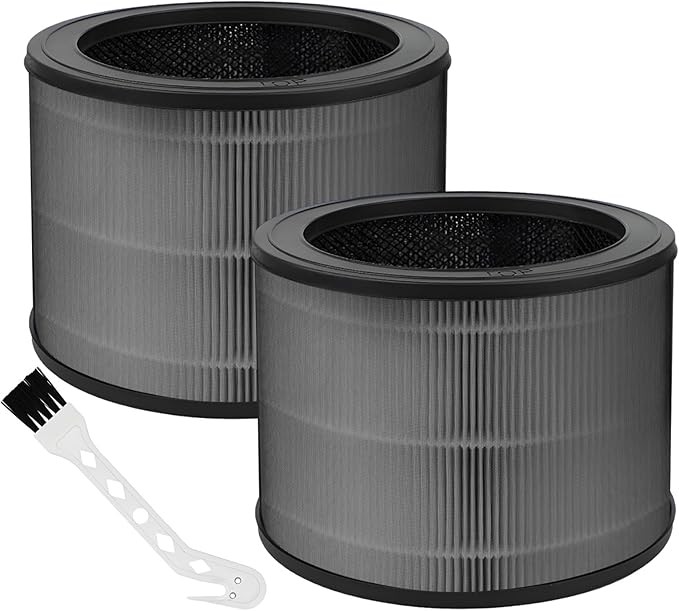 2 Pack A230 Filter Replacement Size O Compatible with Winix A230 A231 Air Purifier, True High Efficiency Replacement Filter Size O with Brush for Winix, Number 1712-0100-00