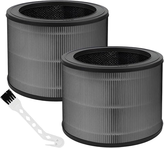 2 Pack A230 Filter Replacement Size O Compatible with Winix A230 A231 Air Purifier, True High Efficiency Replacement Filter Size O with Brush for Winix, Number 1712-0100-00