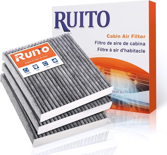 RUITO Cabin Air Filter, Compatible with Avalon, Camry, Corolla, Highlander, Prius, RAV4, Sienna, Venza, CX-9, ES300h, RX450h, UX250H, Replacement for CF12157, WP10322, CP157