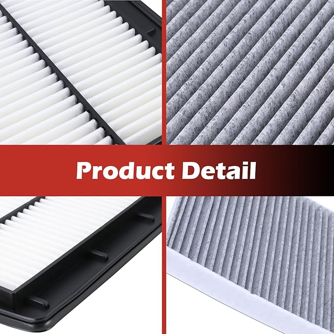 17220-61A-A00 Engine Air Filter and 80292-TF0-G01 Cabin Air Filter kit Compatible with 2023-2025 Honda Pilot 3.5L 2022-2025 MDX 3.5L Replaces ST50144 WA11509 CF11182 80291-T5R-A01