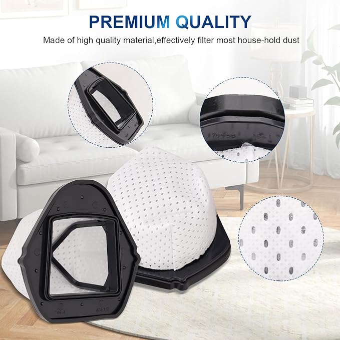 Dust Cup Vacuum Filters Replacement for Shark Cordless Handheld Vacuum SV780 SV75Z SV728N SV726N, Replacement Part# XF769, XSB726N (6 Pack)