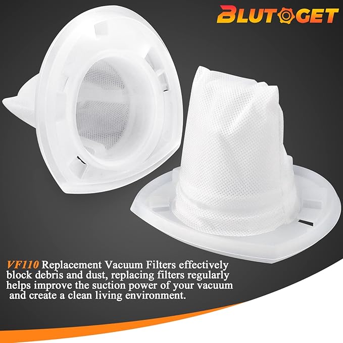12 Pack VF110 Replacement Filter for Black and Decker Handheld Vacuum Filter Dustbuster Filter CHV1410L HHVI315JO Filter HHVI320JR CHV9610 CHV1210 CHV1510 HHVI315JO42 BDH2000L 90558113-01 by Blutoget