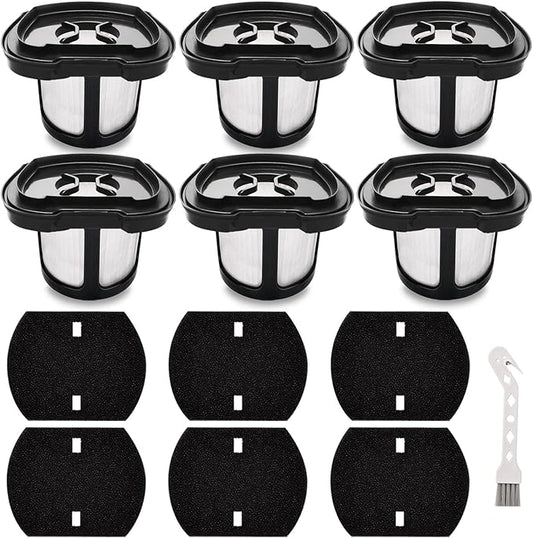 2284w Vacuum Filter Replacement for Bissell Pet Hair Eraser Hand Vacuum 2284W, 2390A, 2390, 2389, 2579, Part # 1614212, 1614203, 1614204, 6 Vacuum Filters, 6 Foam Filters
