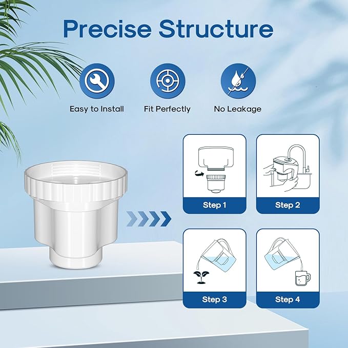 ICEPURE Replacement Filter for Water Pitchers, Compatible with Epic Pure Water Pitcher, Removes 99% Chlorine, Fluoride, PFOA/PFOS, Lead, and Heavy Metals. Up to 150 Gallons, 2PACK