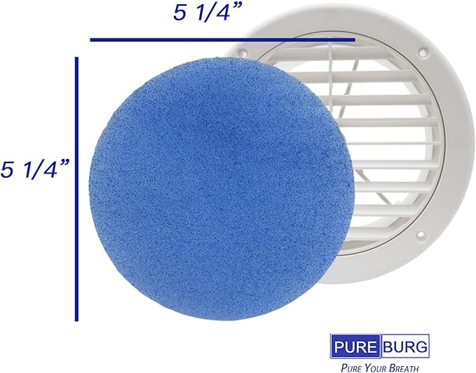 PUREBURG Replacement RV AC Filter For 5.25 inch Round RV Air Conditioner,12-Pack Air Clean Dust Suitable 5.25" D x 0.59"H
