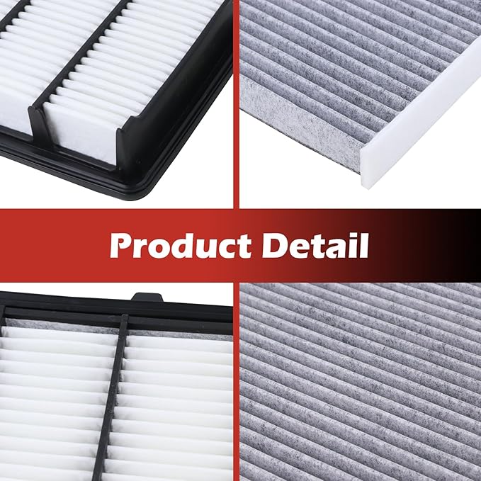 CA12290 Engine Air Filter and CF10134 Cabin Air Filter kit Compatible with 2018-2022 Honda Accord 1.5L Gas Only Replaces 17220-6A0-A00 80292-SDA-A01