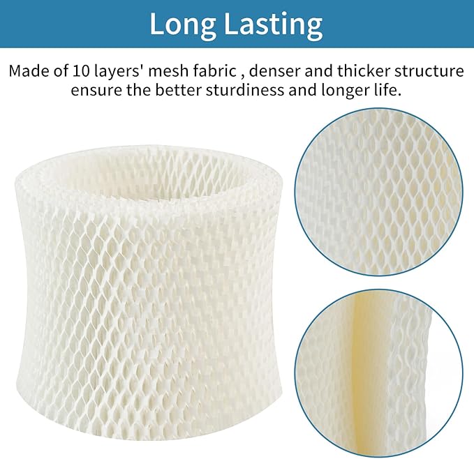 HAC-504 Humidifier Filter A Compatible with Honeywell HAC-504, HAC-504AW, HAC504V1, HCM-350, HCM-300, HCM-305T, HCM-310T, HCM-450, HCM710, HCM-600, HCM-500 Series & Cool Mist Humidifiers, 4Pack