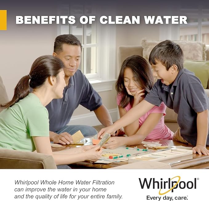 Whirlpool 10" x 2.5" Whole House Sediment Water Filters, WHKF-WHPL Pleated Filter, 20 Micron, NSF Certified Reduces Sand, Soil, Silt & Rust for Standard Filter Housings, 24-Pack