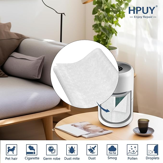 Air Purifier Pre-Filter Cotton 5-pack, Compatible for Levoit Air Purifier Filter Core 300 and Levoit Core 300s Replacement Filter，Extends The Life of HEPA Filter