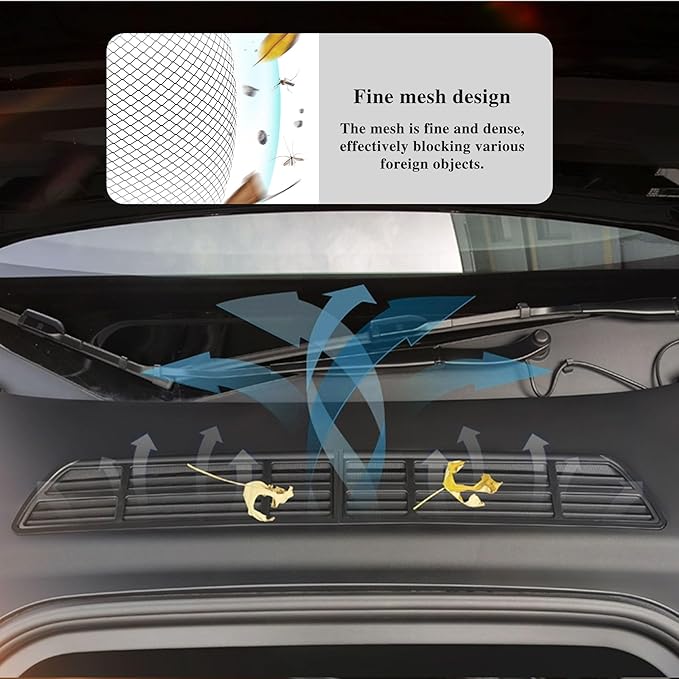 Air Intake Protective Cover for Tesla Model Y 2020 2021 2022 2023 2024 2025 (NO- Juniper) Air Vent Cover Air Intake Vent Grille Cover (black) for tesla Model y Air Intake accessories