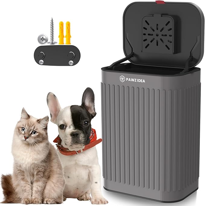 PAWZIDEA Activated Carbon Filter Replacement for Pet Waste Trash Cans Wall Mounted, 3.15"*3.15" Square Thick Deodorizing Carbon Filters, 4-Pack, Replace Every Month