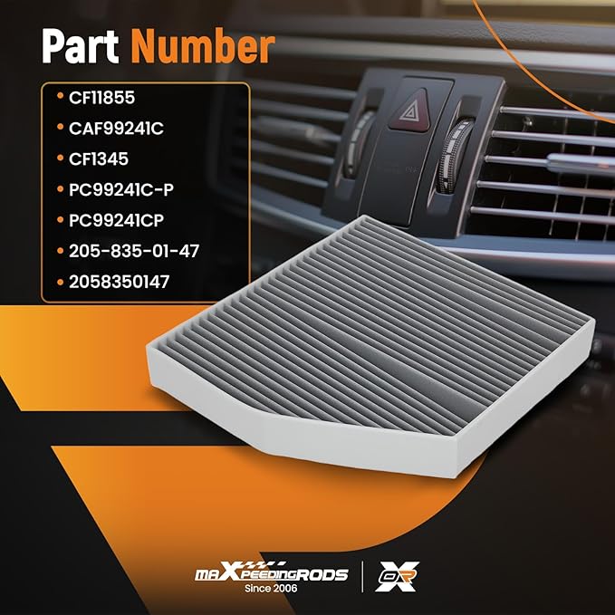 maXpeedingrods CF11855 Cabin Air Filter with Activated Carbon for Mercedes-Benz C43, AMG GT 43, C300, C350e, CLS450, E300, E400, GLC300, GLS450, GLS550, GLE63