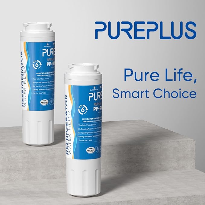 PUREPLUS UKF8001 Refrigerator Water Filter Replacement for Maytag UKF8001P, EDR4RXD1, Everydrop Filter 4, PUR 4396395, Puriclean II, UKF8001AXX-200, UKF8001AXX-750, RWF0900A, RFC0900A, 469006, 3Pack