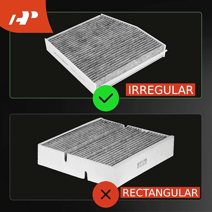 A-Premium Cabin Air Filter with Activated Carbon for Mercedes-Benz B250, B250e, CLA250,CLA35 AMG, CLA45 AMG, GLA250, GLA35 AMG, GLA45 AMG & Infiniti QX30, Irregular, Replace# A2468300018
