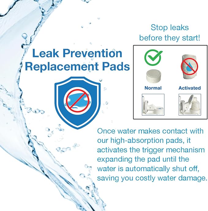 18mm 10, 25 and 50 Pack Leak Stop Valve Replacement Pads, US Company! Support American Businesses! For Automatic Leak Detectors, Water Stop Valves, Under Sink Reverse Osmosis, Filter Systems (25-Pack)
