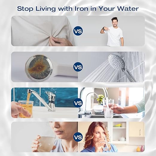 H&G Lifestyles 2-Stage Whole House Water Filtration System, GAC KDF 58 Filter and PP Cotton Filter, Chlorine Odor Heavy Metal Lead Sediment Removal, Drinking Water Purification System 50,000 Gallons
